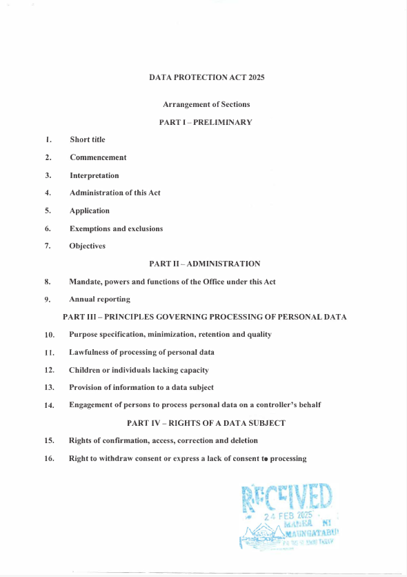 Data Protection Bill 2025